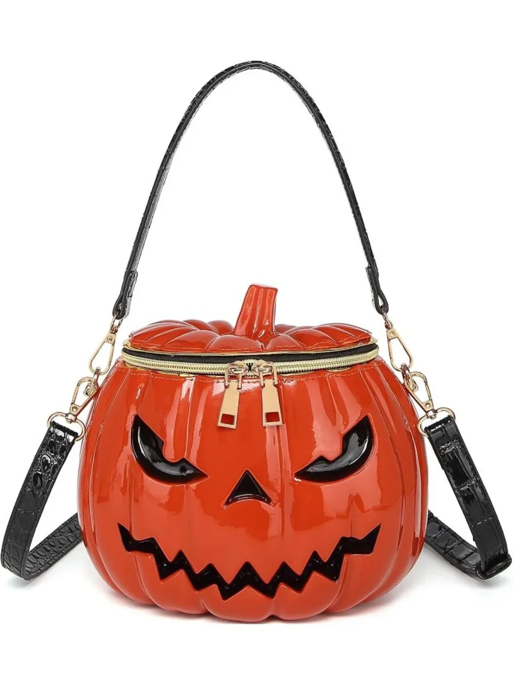 Women's Orange Pumpkin Crossbody Purse For Gothic Halloween Shoulder Bag Purse